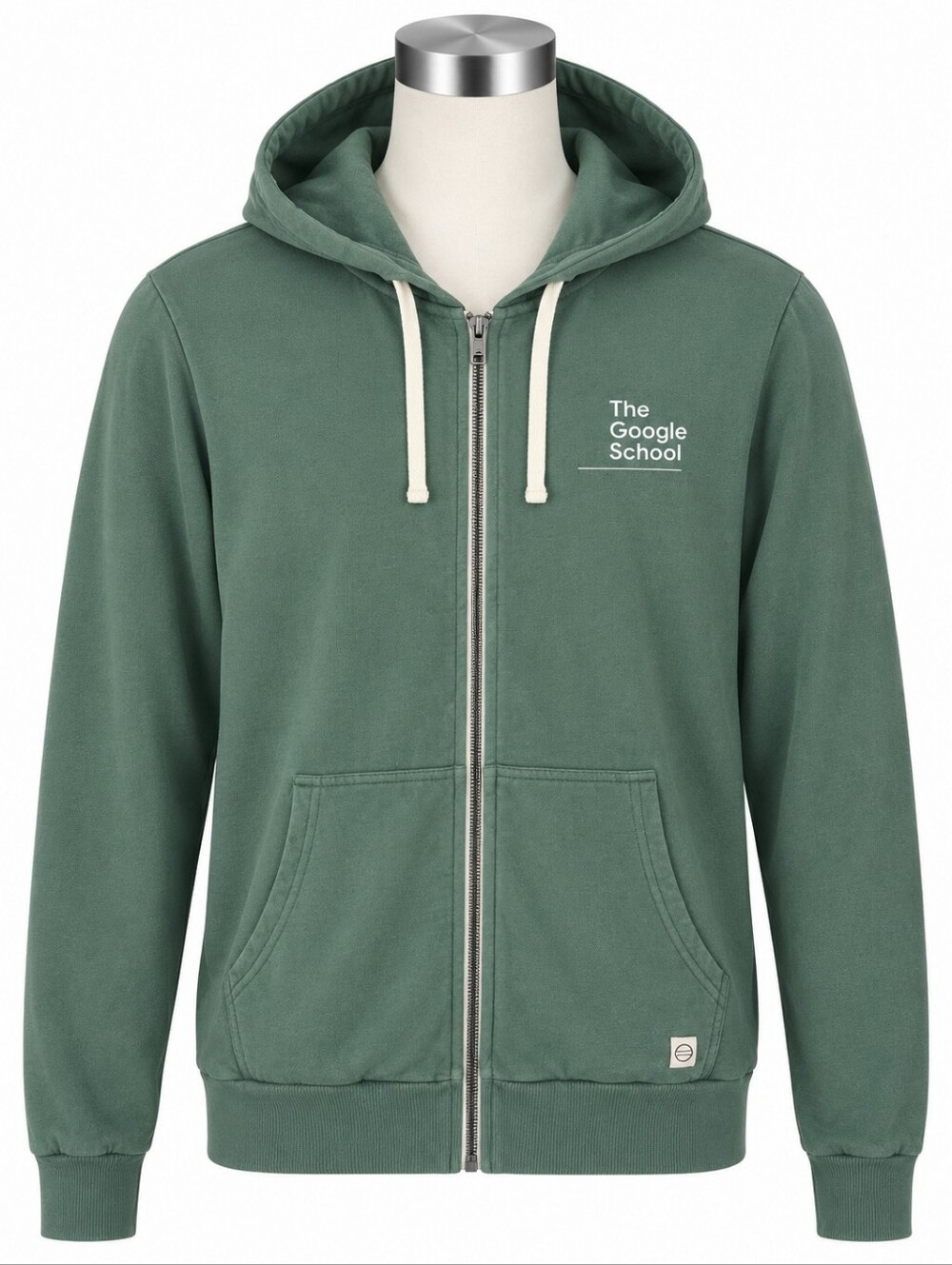 Marine Layer Google School Full Zip Hoodie Sage Green Mens Size M Tech Swag